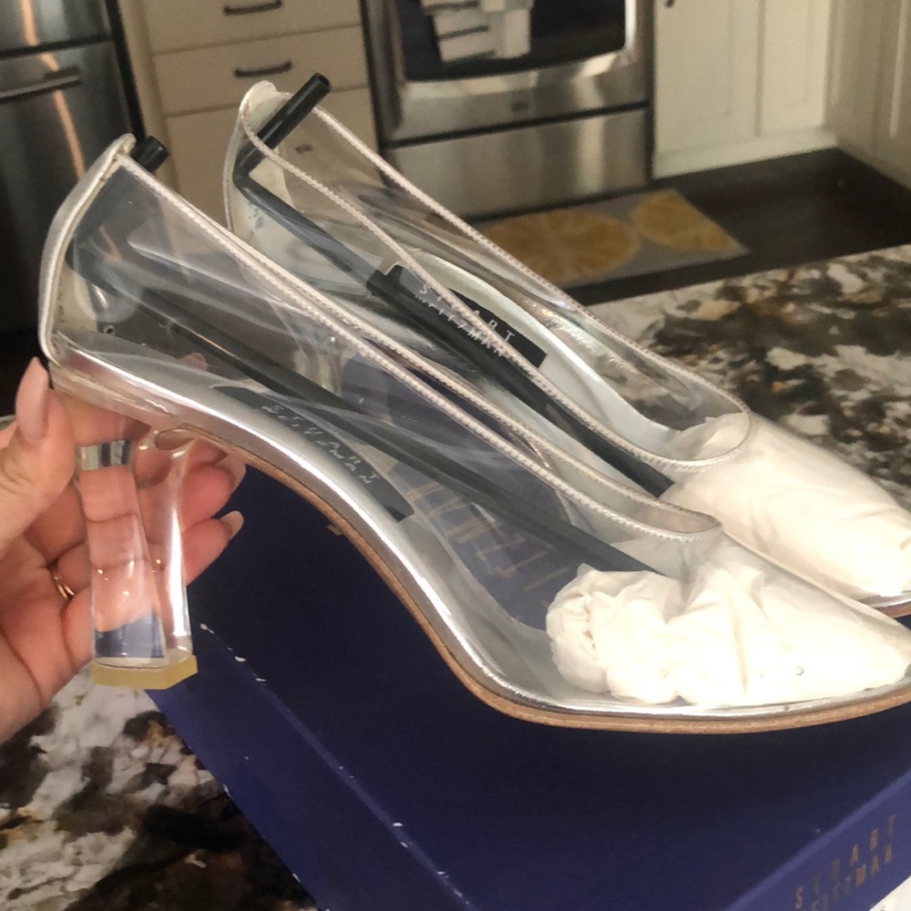 Stuart Weitzman clear pump